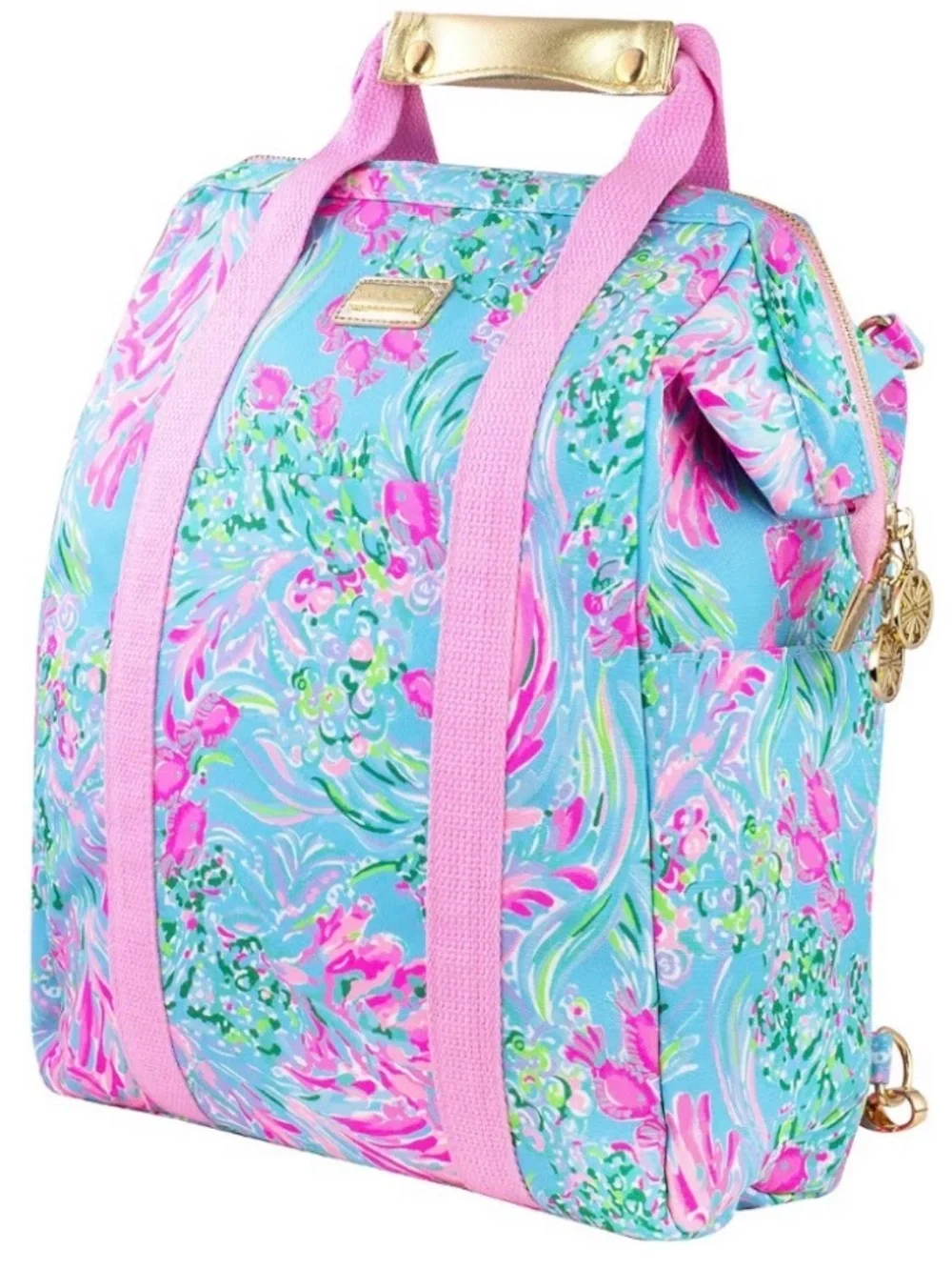 NWT LILY Pulitzer Insulted Backpack Cooler bag Large Capacity, best fishes